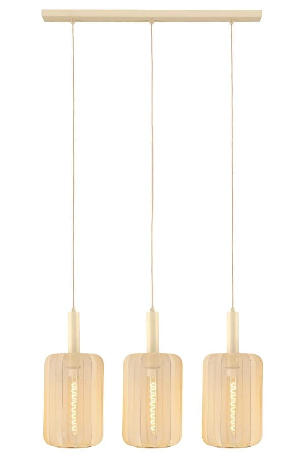 Lucide CORINA LED Tischleuchte, 3xE27, dimmbar, verstellbarer Stoffschirm, 185cm creme Innenbeleuchtung