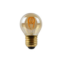 Lucide G45 LED-Filamentlampe, E27 dimmbar, 3W 2200K Amber Ø4.5cm