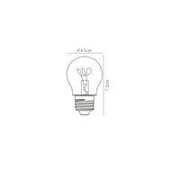 Lucide G45 LED-Filamentlampe, E27 dimmbar, 3W 2200K Amber Ø4.5cm