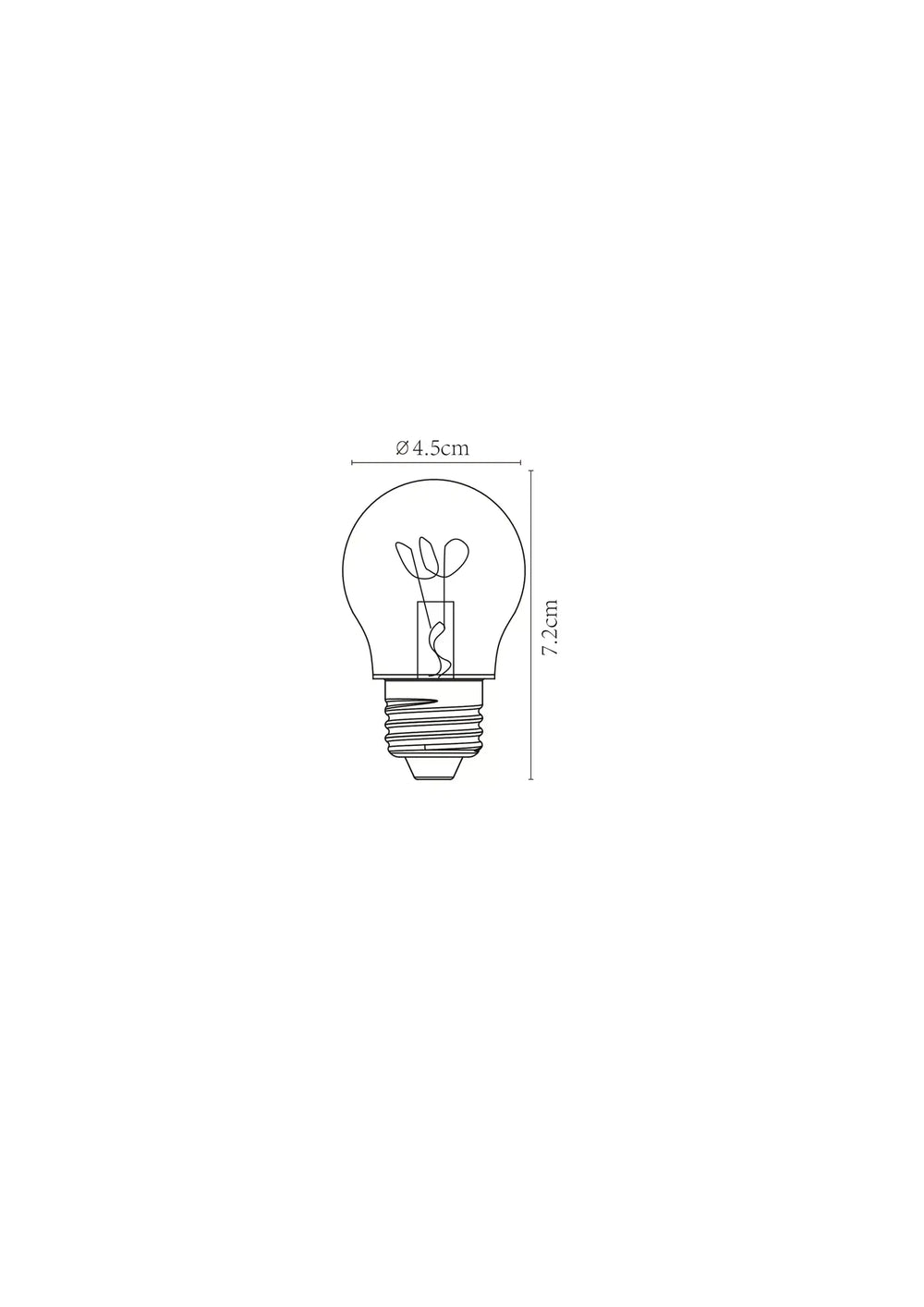 Lucide G45 LED-Filamentlampe, E27 dimmbar, 3W 2200K Amber Ø4.5cm