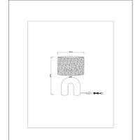 Lucide LED table lamp Ronda with E27 socket, rattan shade, ceramic base, 28x28x45cm White for indoor use
