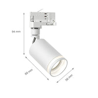Spectrum MADARA MINI RING II 3-Phase Track Light, GU10 Socket, 250V, IP20, White Aluminum Housing