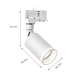 Spectrum MADARA MINI RING II 3-Phase Track Light, GU10 Socket, 250V, IP20, White Aluminum Housing