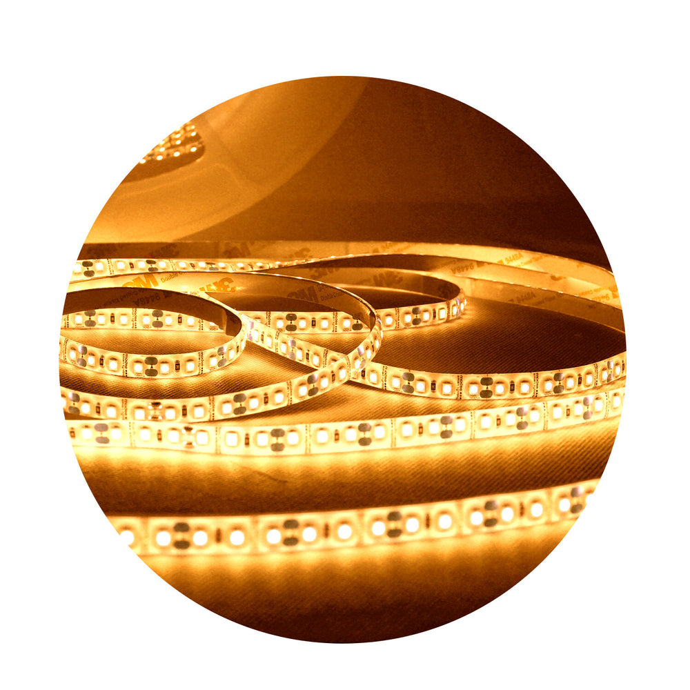 Modee LED Strip DC12V 9.6W/m 120LED/m 1080 lumens IP20 2700K 8mm Single Color Copper 5m Roll