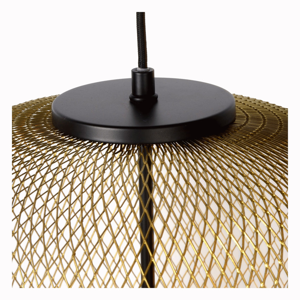 Lucide LED Pendelleuchte MESH Ø35cm E27 Fassung, matt Gold/Messing, moderne Deckenleuchte