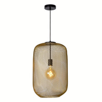 Lucide LED Pendelleuchte MESH Ø35cm E27 Fassung, matt Gold/Messing, moderne Deckenleuchte