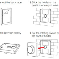 Tsong wireless CCT dimmer wall control black 220-240V AC compatible
