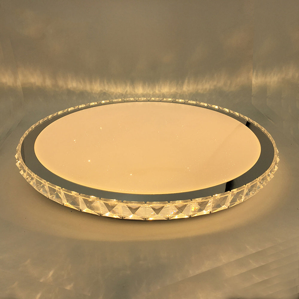 Modee LED Deckenleuchte 96W 3CCT dimmbar 9120 Lumen Ø510mm Aluminium-Kunststoff IP20 mattes Glas