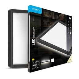 Modee LED ceiling light Black square 22W 3000 lumens 4000K 420x420x28mm