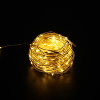 Modee LED Christmas String Light 100 LEDs 10m Copper Wire Warm White 2550K IP44 with Adapter