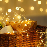 Modee LED Christmas String Light 100 LEDs 10m Copper Wire Warm White 2550K IP44 with Adapter