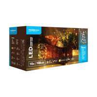 Modee LED Christmas String Light 100 LEDs 10m Copper Wire Warm White 2550K IP44 with Adapter