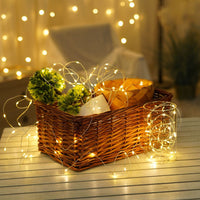 Modee LED Christmas String Light 100 LEDs 5m Copper Wire Warm White 3000K Battery Operated IP20 Indoor