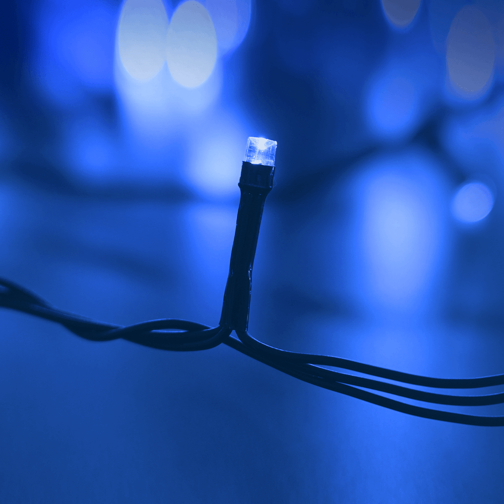 Modee LED Weihnachts-Lichterkette 100LED 10m Kaltweiß 10000K IP44 mit Adapter EU-Stecker