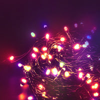 Modee LED Weihnachts-Lichterkette 200 mehrfarbige LEDs 20m mit Adapterstecker IP44 grünes Kabel 8 Modi