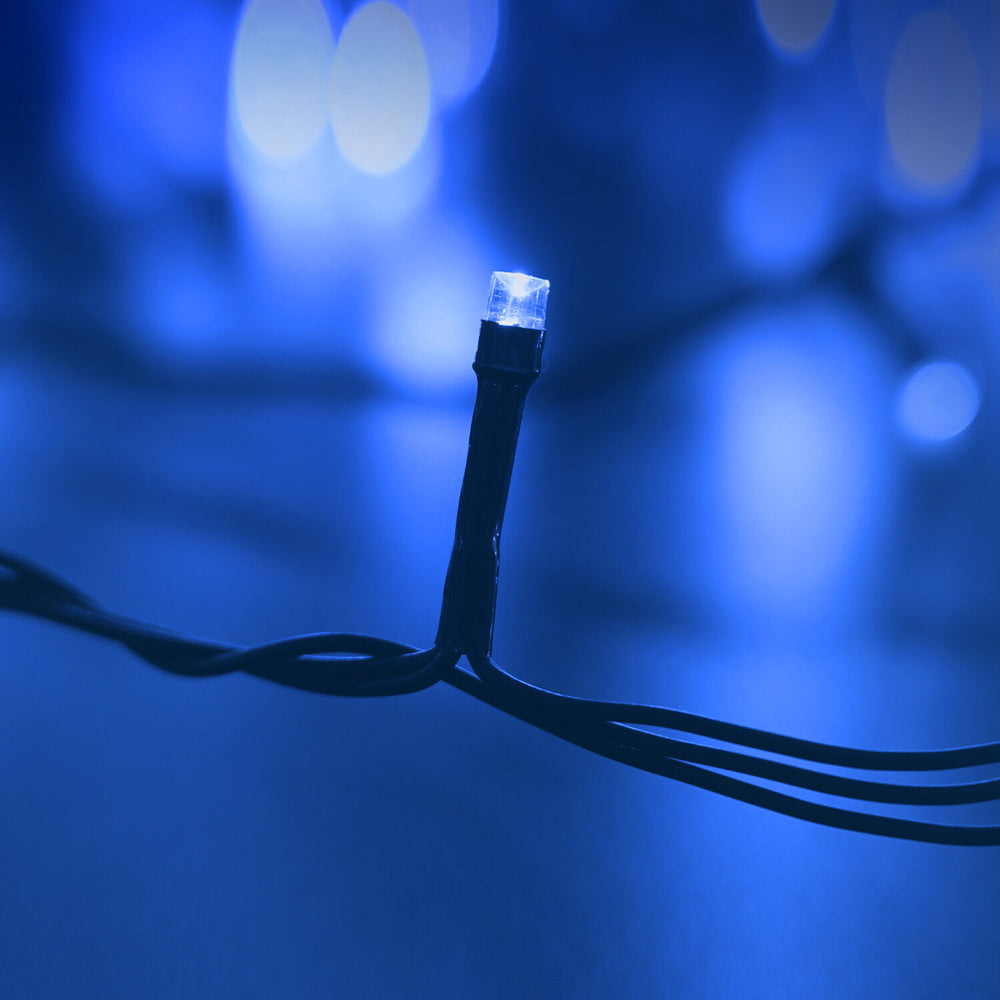 Modee LED Weihnachts-Lichterkette 200LED 20m kaltweiß 10000K IP44 mit Adapter für Außendekorationen