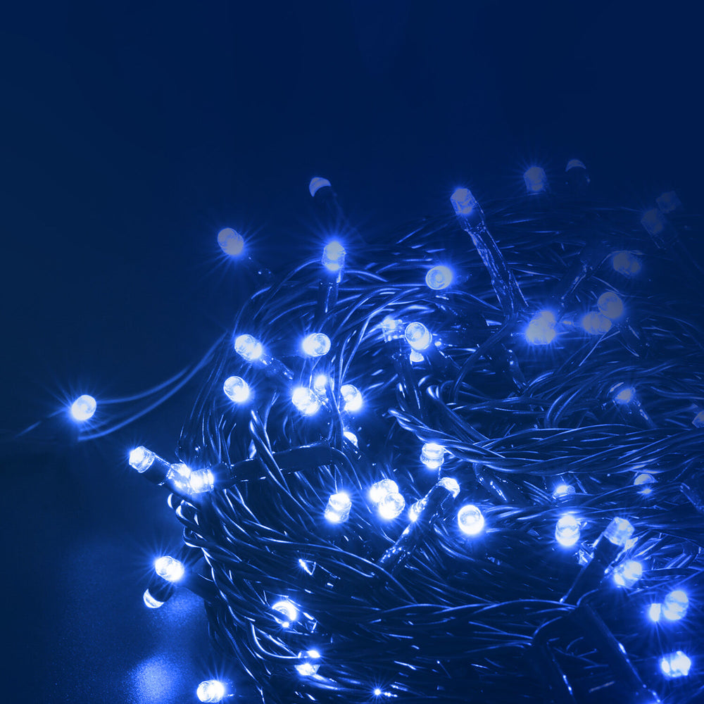 Modee LED Weihnachts-Lichterkette 200LED 20m kaltweiß 10000K IP44 mit Adapter für Außendekorationen