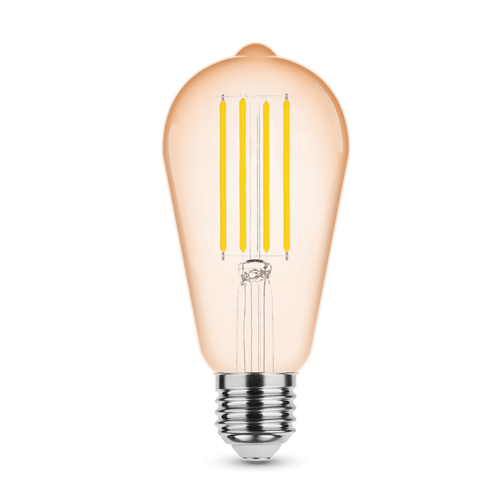 Modee LED Filamentlampe ST64 Amber 4W E27 1800K 360 Lumen 320° nicht dimmbar Glas