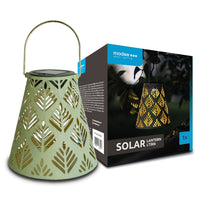 Modee LED Solar Lantern LT006, Metal Round, 2800-3200K Warm Light, IP44 Outdoor, Rechargeable Battery