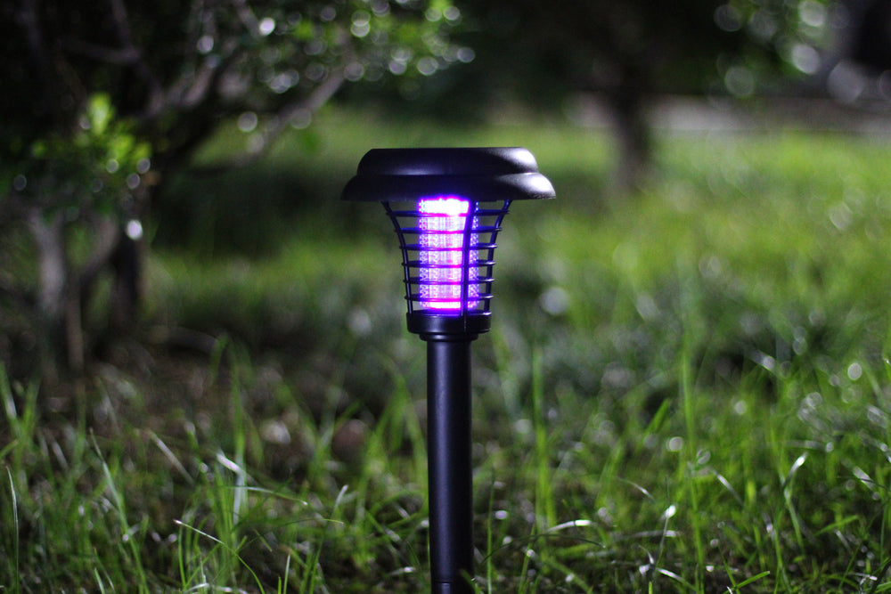 Modee LED Solar Stake Light 40cm with Mosquito Zapper, IP44 Outdoor Plastic Lamp 7800-11000K