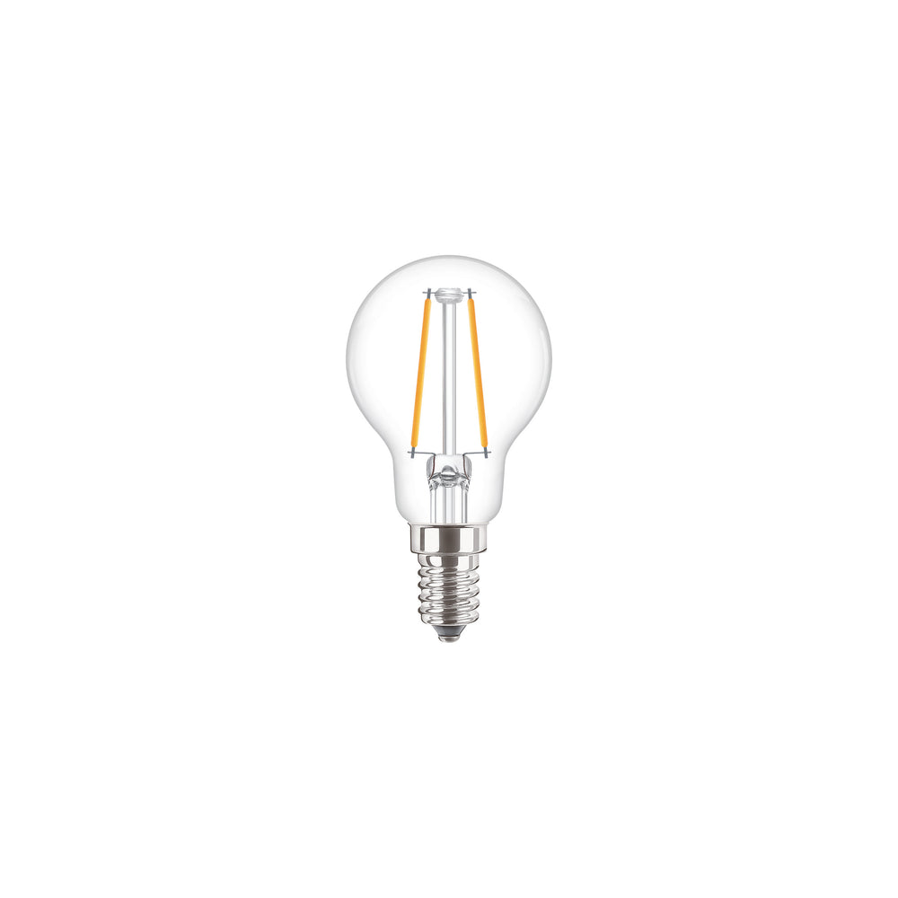 Philips CorePro LEDLuster 2W P45 E14 klare Lampe 2700K warmweiß 250 Lumen ersetzt 25W