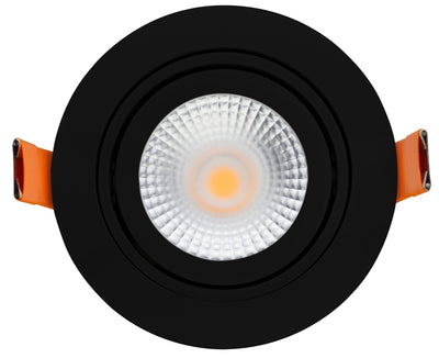 LCB LED Einbauspot 95mm Schwarz IP65 5W 420 Lumen Dim to Warm 2200K-3000K Ausschnitt 80mm dimmbar 230V