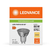 Performance LED Spot Reflektor GU10 PAR16 6.9W 575 Lumen 60D 3000K Warmweiß ersetzt 80W
