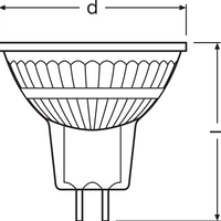 Performance LED Spot Reflektor GU5.3 MR16 2.6W 4000K 210 Lumen 36D Kaltweiß, ersetzt 20W Halogen