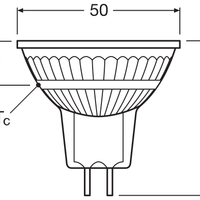 Performance LED Spot Reflector GU5.3 MR16 5W 345 lumens 2700K dimmable 36D replaces 35W