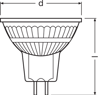 Performance LED Spot Reflector GU5.3 MR16 5W 345 lumens 2700K dimmable 36D replaces 35W