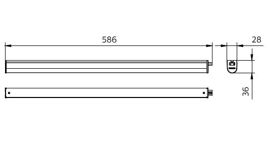 Philips BN021C LED-Leuchte 10W 4000K 1050 Lumen 220-240V IP20 Weiß 586mm
