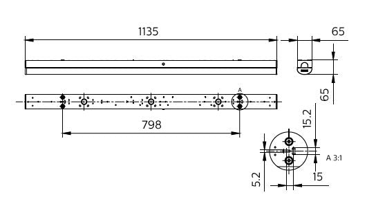 Philips CoreLine Wannenleuchte BN126C LED 19-48W 4000K 2500-6400 Lumen 220-240V IP20 Weiß 1135mm