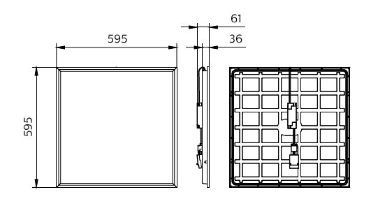 Philips CoreLine LED Panel 595x595mm 28.5W 4000K 3600 Lumen UGR22 IP20 Weiß
