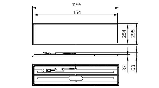 Philips CoreLine Panel gen6 LED 26W 4000K 3600 lumens 220-240V UGR19 IP20/44 White 1200x300mm