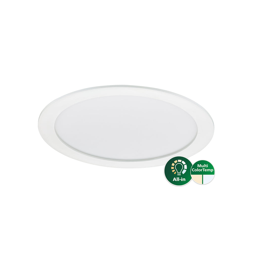 Philips CoreLine SlimDownlight DN145B LED 21W 3000K 4000K 2100 lumens White IP20/44 Ø215mm