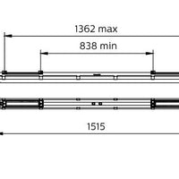 Philips CoreLine WT120C G2 LED waterproof batten 30W 4000K 3400 lumens IP65 IK08 1515mm Grey