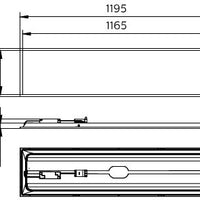 Philips LED panel light 28W 3400 lumens 4000K 230V UGR19 IP20 White 1195x295mm steel housing
