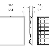 Philips LED panel light 595x595mm 22W-31W 3000K-4000K 2900-4300 lumens DALI dimmable UGR19 IP20/44 White