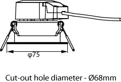 Philips Ledinaire Recessed Spot LED 6W 4000K 550 lumens 220-240V Phase-cut Dimmable 36° White IP20