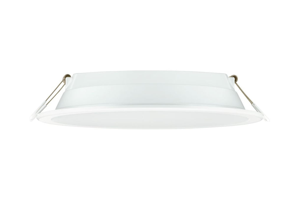 Philips LED Downlight 12W 1200 lumens 3000K 220-240V 110° White Round IP20/IP44 Ø175mm cutout 150mm