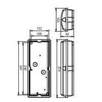 Philips Ledinaire Square wall light, LED 6W 4000K, 630 lumens, IP65 IK08, White polycarbonate housing
