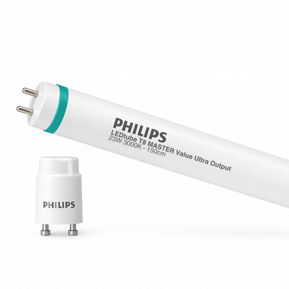 Philips MAS LEDtube VLE T8 1500mm 23W 3000K G13 3400 Lumen Glas Matt 190° Abstrahlwinkel CE RoHS