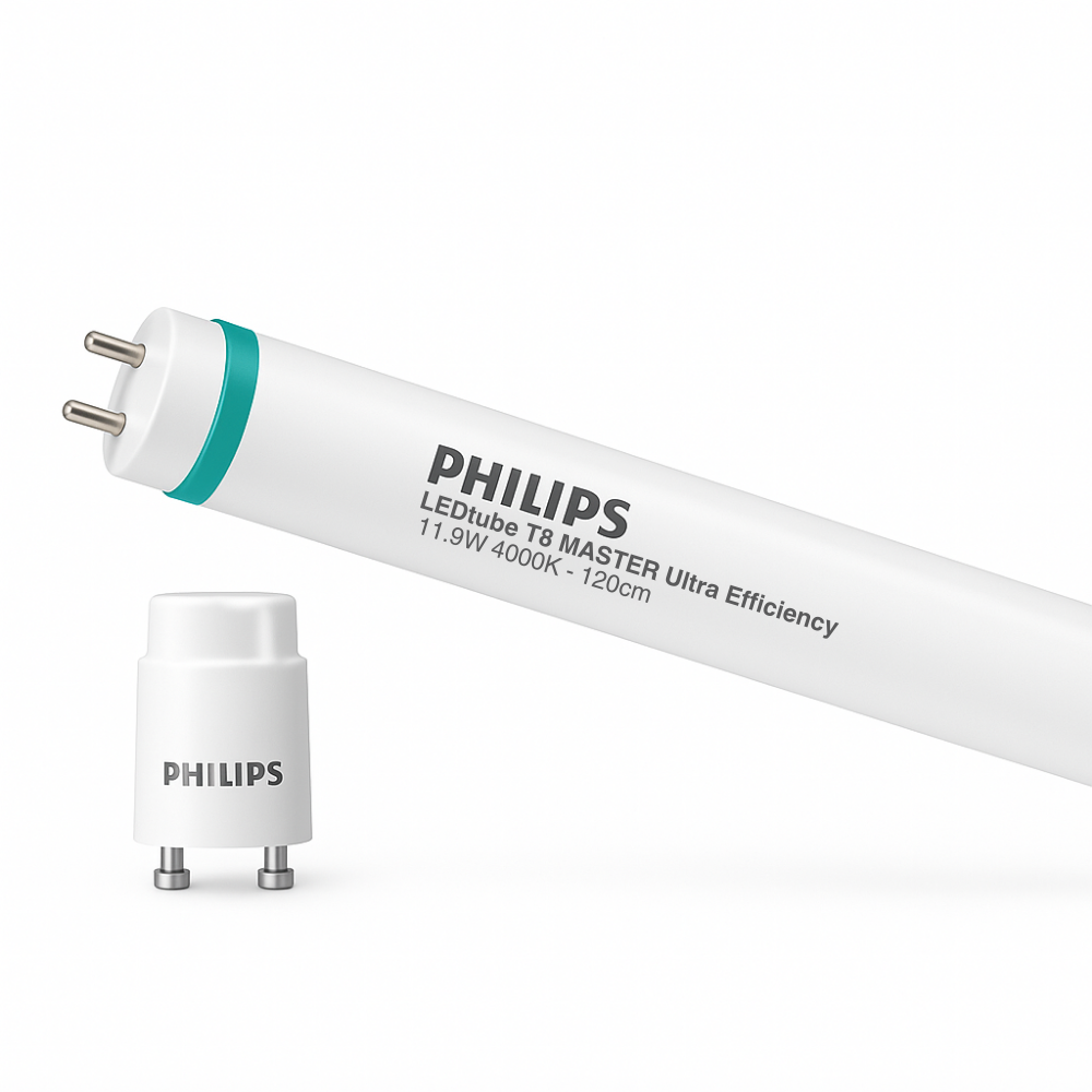 Philips MASTER LEDtube T8 1200mm 11.9W 4000K G13 Frosted 2500 lumens Cool White UltraEfficient