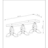 Lucide PICTO Deckenstrahler für Kinderzimmer, 3xGU10, max. 35W, Metall, Blau Grau, IP20, modernes Design