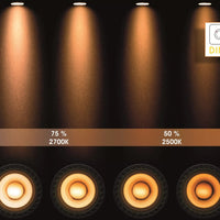 Lucide Zefix LED-Deckenstrahler gu10 2200K-3000K schwarz dimmbar bis warm