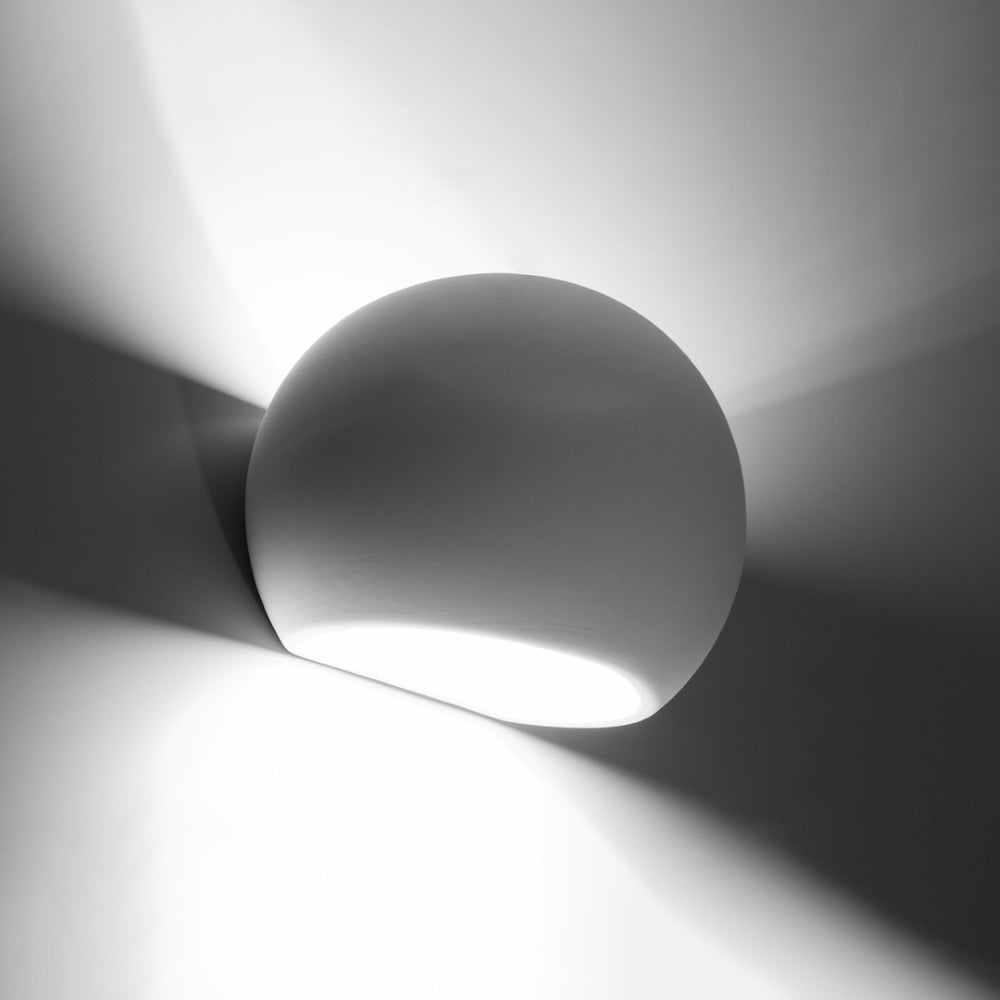 Sollux Lighting Keramik Wandleuchte Kugel weiß E27 Fassung 60W LED kompatibel