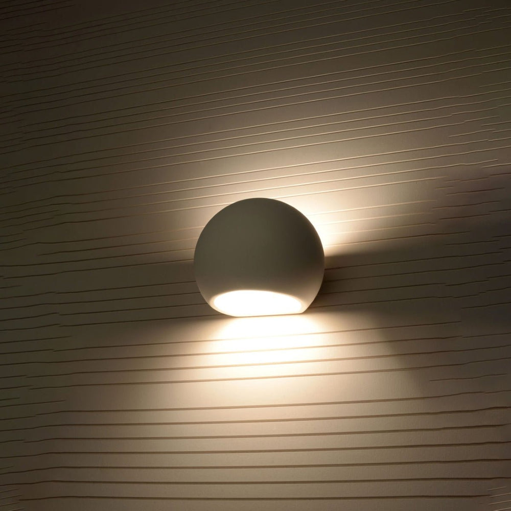 Sollux Lighting Keramik Wandleuchte Kugel weiß E27 Fassung 60W LED kompatibel
