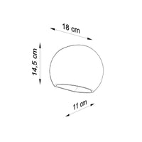 Sollux Lighting Keramik Wandleuchte Kugel weiß E27 Fassung 60W LED kompatibel
