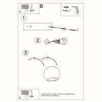 Sollux Lighting LED-Lampe 50W Aluminium Globus, IP20, 220-240V, 4000K, mattgoldenes Finish