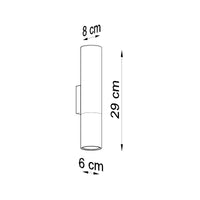 LED wall lamp black chrome LOOPEZ with GU10 socket by Sollux Lighting
